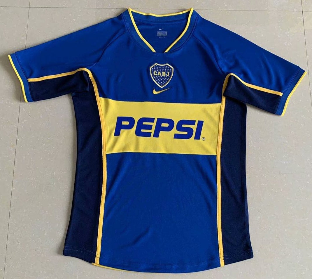 CAMISETA RETRO BOCA JUNIORS LOCAL 2002